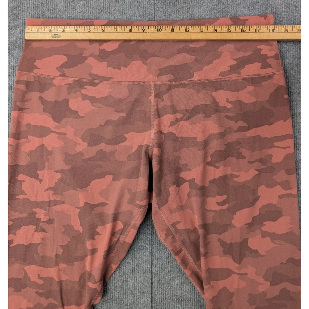 Lululemon Align Crop Leggings Womens 20 Pink Camo Stretch Athleisure Yoga Gym